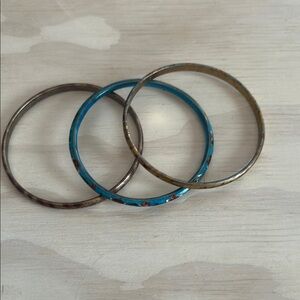 Set of Three Metal Bangles